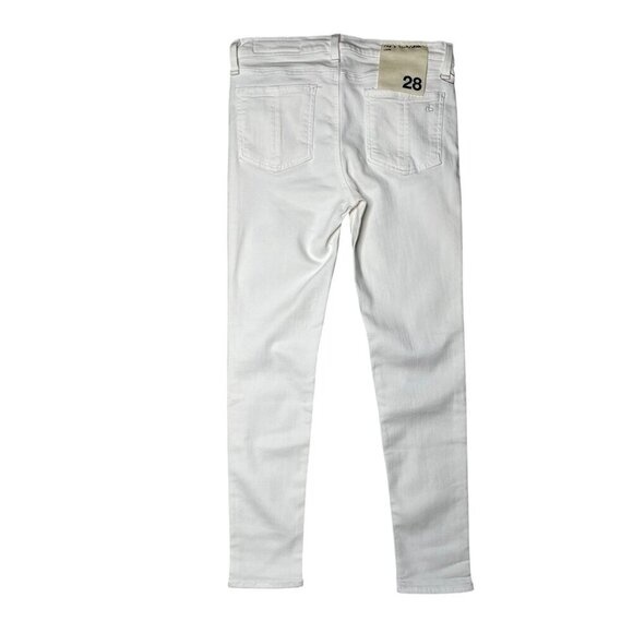 NWT Rag & Bone White Distressed Skinny Capri Jeans With Holes Size 28 - Picture 4 of 12